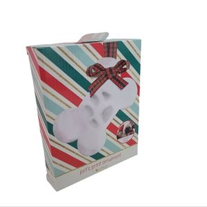 Memory Pet Paw Print Air Dry Clay Ornament Kit for Dog Cat or Any Pet Christmas